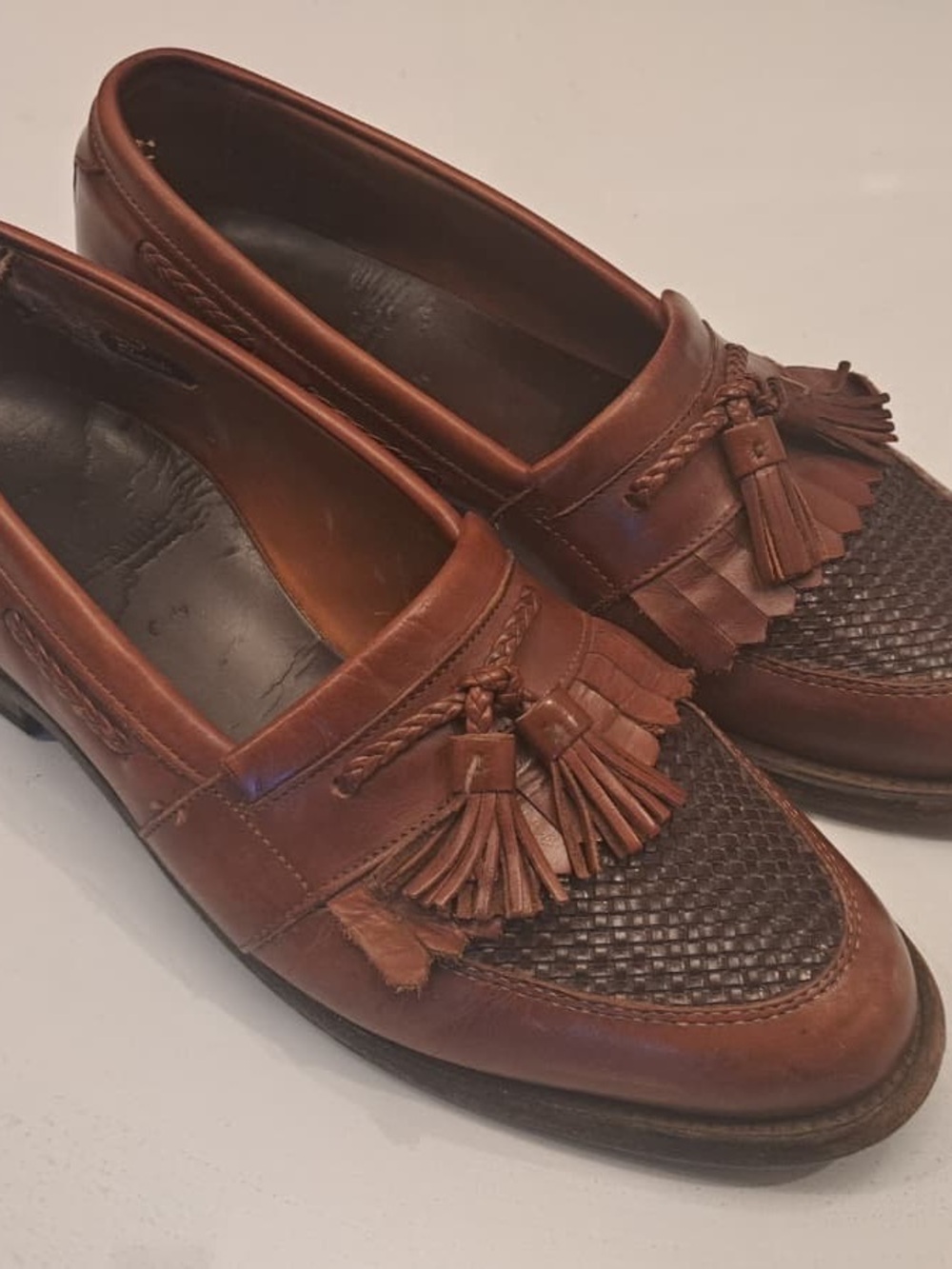 Allen Edmonds Brown “Cody” Leather Tassel Loafers - Picture 2 of 11